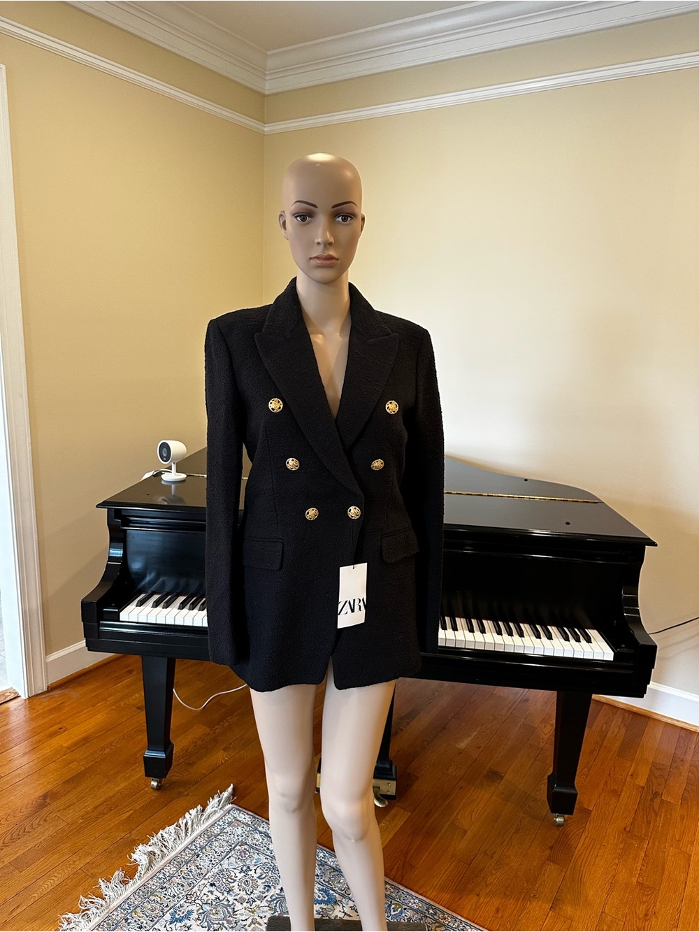 Zara NWT RARE Timeless Classic Minimalist Tailored Tweed Textured Runway Jacket - Picture 8 of 14